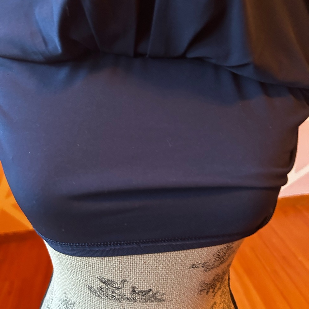 White House Black Market navy halter top. - Picture 2 of 9